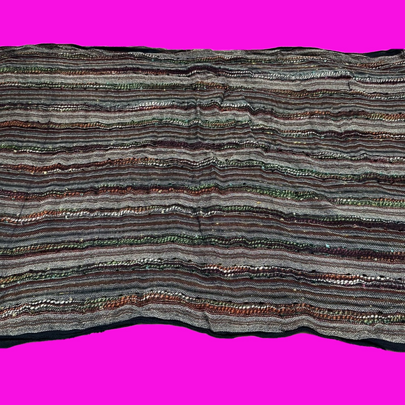 Anika Dali Accessories - Ladies blue/multi/metallic copper infinity scarf. Length 66, width 22 3/4.